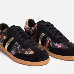 Johnny Was Black Dreamer Suede Sneakers